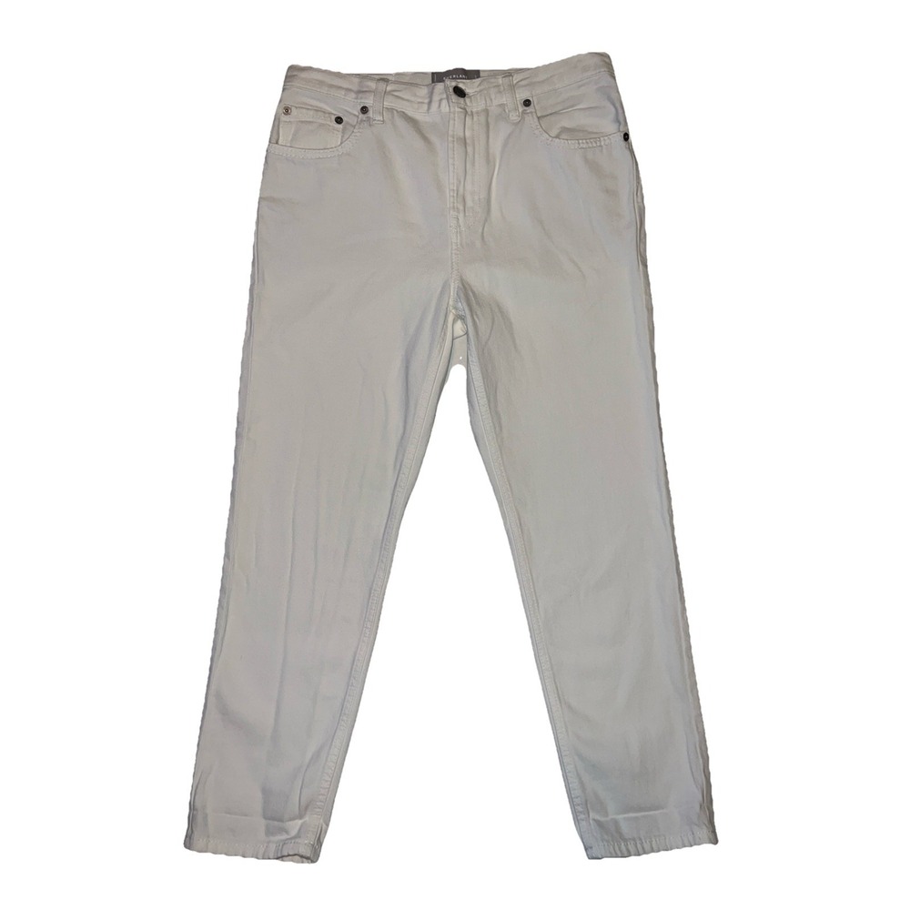 Everlane Womens 28 Relaxed Straight Taper Organic Cotton White Jeans‎